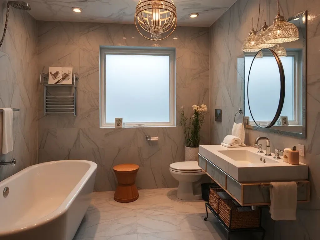 Styl boho w łazience